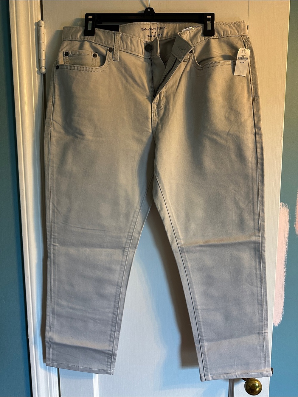 Banana Republic Travel Jeans in Light Gray